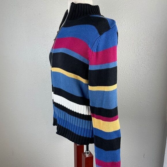 Dress Barn Full Zip Sweater Top Size M EUC - Picture 4 of 9